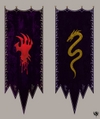 Warhammer Online: Age of Reckoning - Artwork, de_banners_bloodyhandofkhaine.jpg