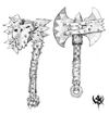 Warhammer Online: Age of Reckoning - Artwork, or_weapons_axes2.jpg